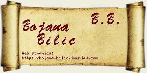 Bojana Bilić vizit kartica